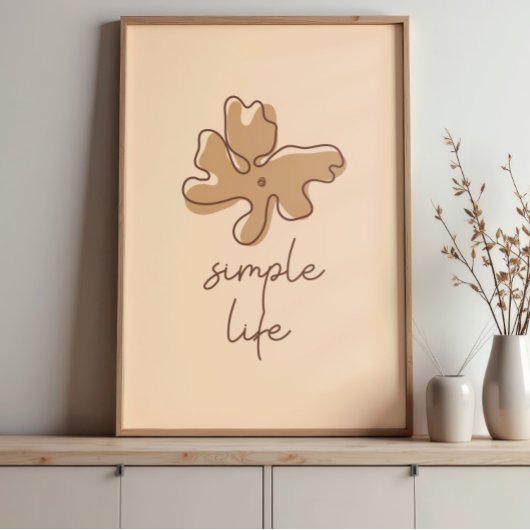 Simple Life Minimalism Wall Art Poster