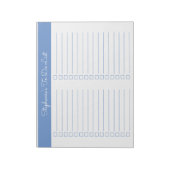Simple Light Blue 8.5x11 Two Column Checklist Notitieblok (Linkerzijde)