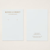 Simple Light Blue Earring Jewelry Display Kaart (Voorkant /achterkant)
