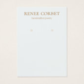 Simple Light Blue Earring Jewelry Display Kaart (Voorkant)