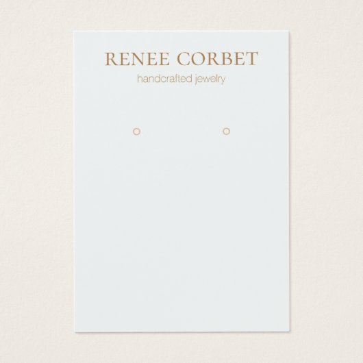 Simple Light Blue Earring Jewelry Display Kaart (Voorkant)