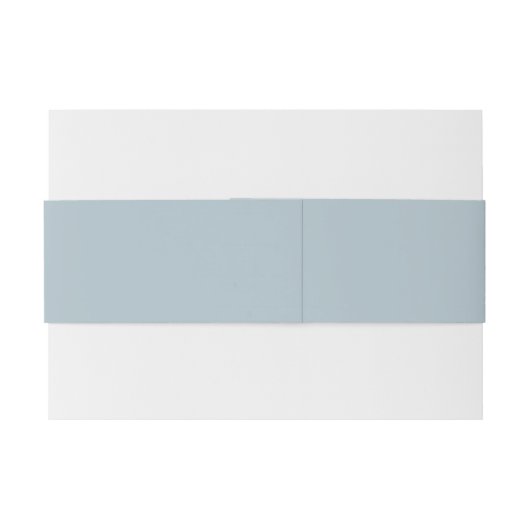 Simple Light Winter Gray Blue Monogram Uitnodigingen Wikkel (Achterkant Voorbeeld)