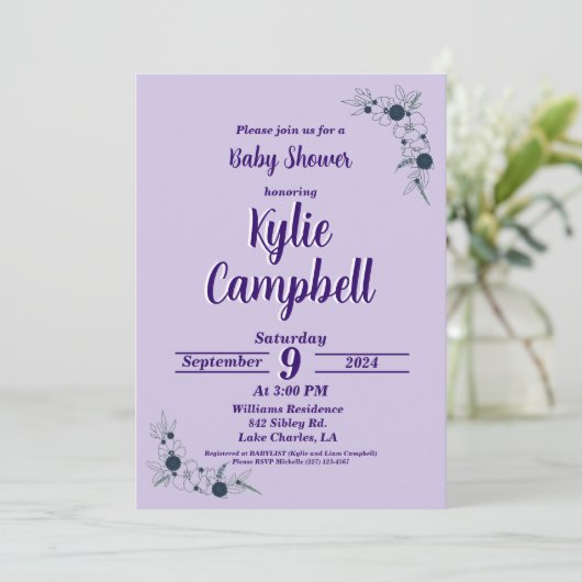 Simple Line Art Boho Baby shower Invitation Kaart (Staand voorkant)