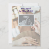 Simple Line Art Boho Baby shower Invitation Kaart (Achterkant)