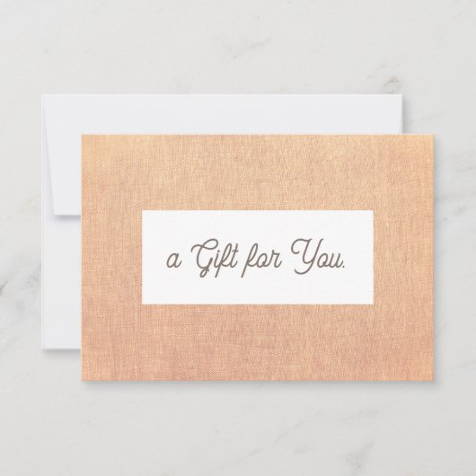 Simple Linen (afbeelding) Cadeaubon (Voorkant)