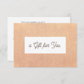 Simple Linen (afbeelding) Cadeaubon (Voorkant / Achterkant)