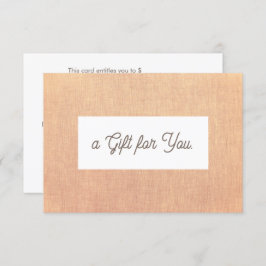 Simple Linen (afbeelding) Cadeaubon