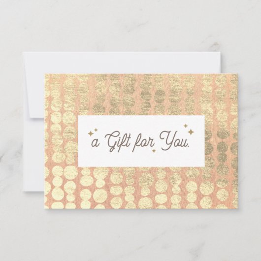 Simple Linen (afbeelding) Gold Pattern-cadeaubon (Voorkant)