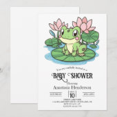 Simple Little Frog Baby shower Kaart (Voorkant / Achterkant)