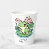 Simple Little Frog Baby shower Papieren Bekers (Voorkant)