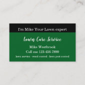Simple Local Lawn Care Service Visitekaartje (Voorkant)
