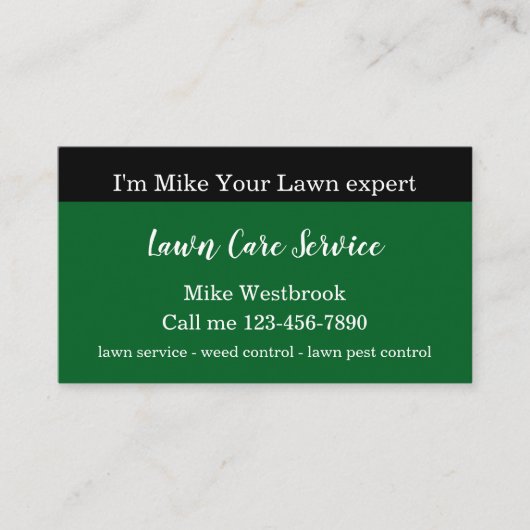 Simple Local Lawn Care Service  Visitekaartje (Voorkant)