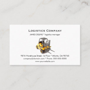 Simple Logistics Company Business Card-sjabloon Visitekaartje