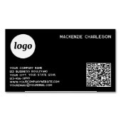 Simple Logo and QR Code Magnetisch Visitekaartje (Voorkant)