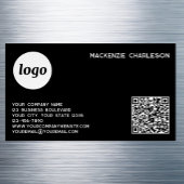 Simple Logo and QR Code Magnetisch Visitekaartje