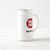 Simple Logo and Text Business Beer Stein Custom Bierpul (Voorkant rechts)