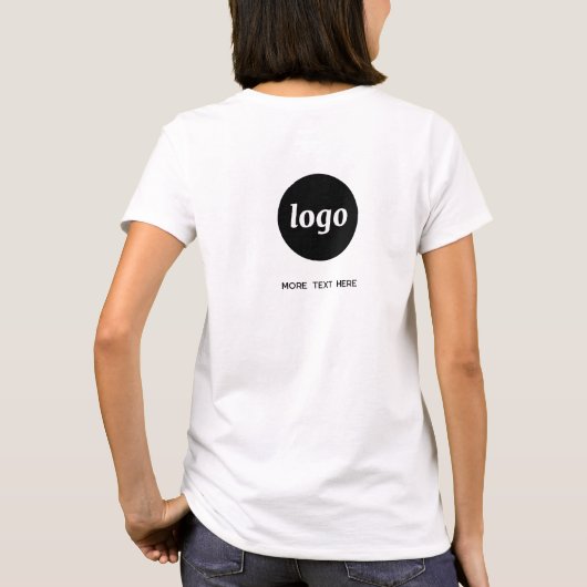 Simple Logo and Text Business Crest and Back T-shirt (Achterkant)