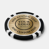 Simple Logo and Text Business Gold Promotional Poker Chips (Enkel)