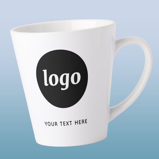 Simple Logo and Text Business Promotional Latte Mok