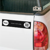 Simple Logo and Text Business QR Code Promotional Bumpersticker (Op Truck)