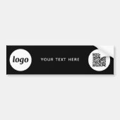 Simple Logo and Text Business QR Code Promotional Bumpersticker (Voorkant)