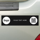 Simple Logo and Text Business QR Code Promotional Bumpersticker