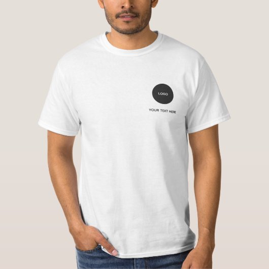 Simple Logo and Text Business T-shirt (Voorkant)