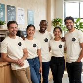 Simple Logo and Text Business T-Shirt