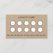 Simple Logo and Text Customer Loyalty Card Visitekaartje (Achterkant)