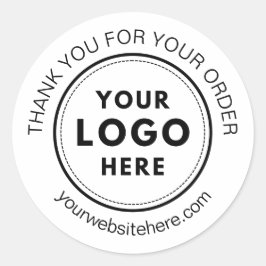 Simple Logo Bedankt voor uw bestelling Ronde Sticker