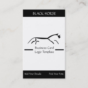 Simple Logo Black Horse-Logo Sjabloon Visitekaartje