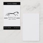 Simple Logo Black Horse-Logo Sjabloon Visitekaartje (Voorkant / Achterkant)