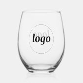Simple Logo Branded Promotional Business Wijnglas Zonder Voet (Voorkant)