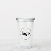 Simple Logo Business Branding Promotional Acryl Drinkbeker (Voorkant)
