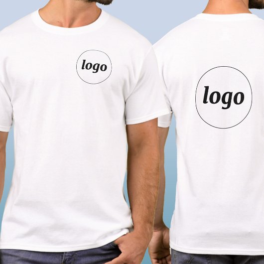 Simple Logo Crest and Back Promotional Business T-shirt