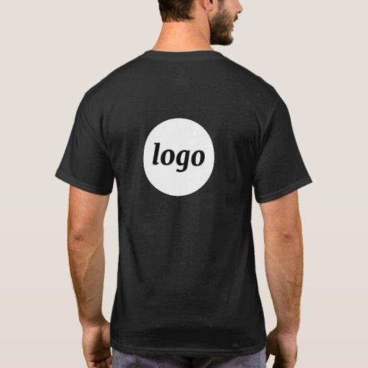 Simple Logo Crest and Back Promotional Business T-shirt (Achterkant)