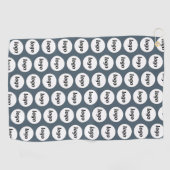 Simple Logo Pattern Business Charcoal Gray Golfhanddoek (Horizontaal)