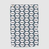 Simple Logo Pattern Business Charcoal Gray Golfhanddoek (Voorkant)
