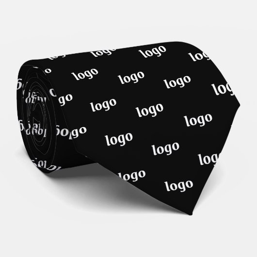 Simple Logo Pattern Business Stropdas (Opgerold)