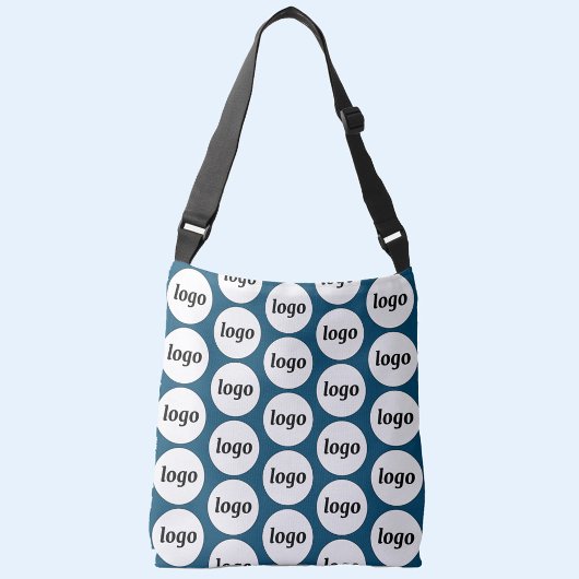 Simple Logo Pattern Business Teal Green Crossbody Tas