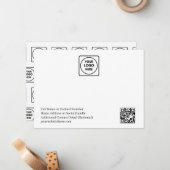 Simple Logo QR Code Business Note Card Notitiekaartje (Voorkant / Achterkant in situ)