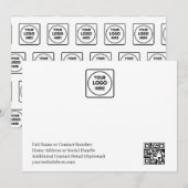 Simple Logo QR Code Business Note Card Notitiekaartje (Voorkant / Achterkant)