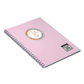 Simple Logo QR Code Business Pink Notitieboek (Rechterzijde)