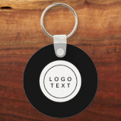 Simple Logo QR Code Business Promotional Keychain (Voorkant)