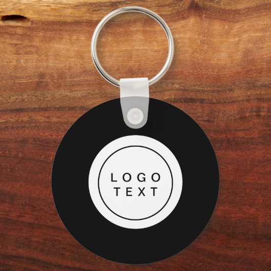 Simple Logo QR Code Business Promotional Keychain (Voorkant)