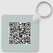 Simple Logo QR Code Business Sleutelhanger (Achterkant)