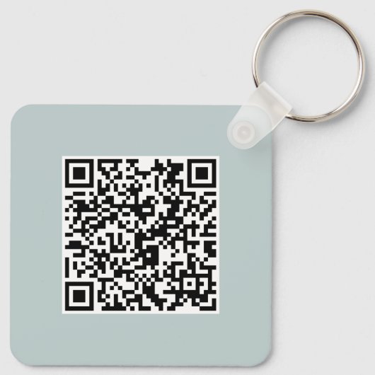 Simple Logo QR Code Business Sleutelhanger (Achterkant)
