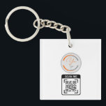 Simple Logo QR Code Business White Sleutelhanger<br><div class="desc">Add your own logo and QR code to this striking minimalist professional design. Great for employee branding, or as a promotional product for your employees, clients and customers.</div>