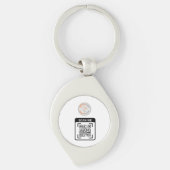 Simple Logo QR Code Business White Sleutelhanger (Voorkant)