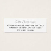 Simple Logo Social Media Black Clothing Care label Mini Visitekaartjes (Achterkant)